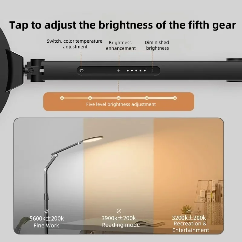 

Floor-standing reading stand bed read stand multi-functional floor lamp book stand telescopic book holder Desk Accessories