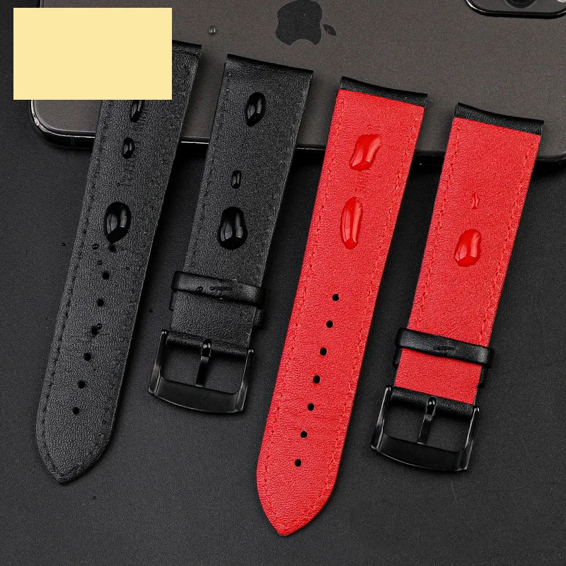 سوار ساعة من الجلد الطبيعي لسرعة تيسو ، علامة تجارية مشتركة NBA ، سوار من جلد البقر ذو الطبقة العليا ، حزام 22 من أجل Tag Heuer ، Tse617