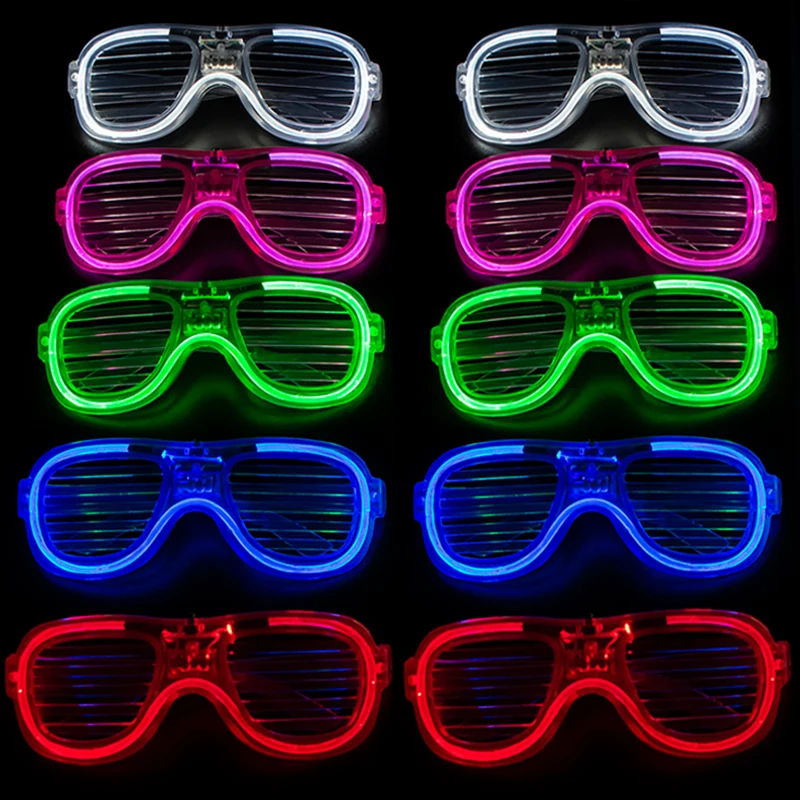 

10/20/30/40 Pcs LED Glasses Flashing Light Up Party Sunglass Glow In The Dark For Kids Adults Party Birthday Wedding Decor