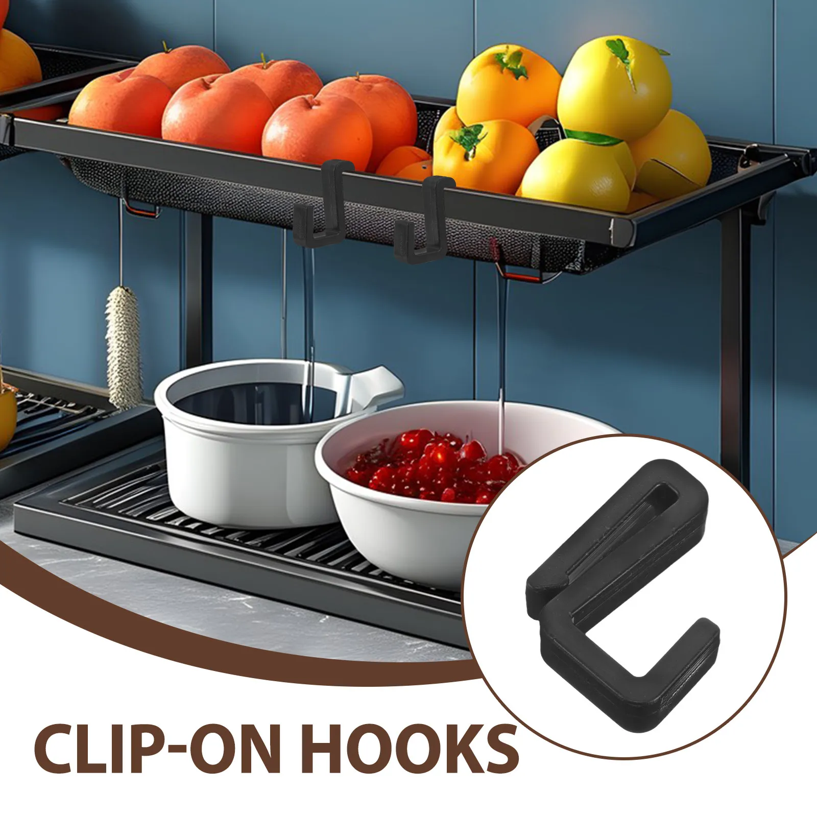 4Pcs White Plastic Z Hooks Versatile Clip-on Utility Hooks for Kitchen Cabinet Microwave Rack Office Cubicle Wall Space Saving