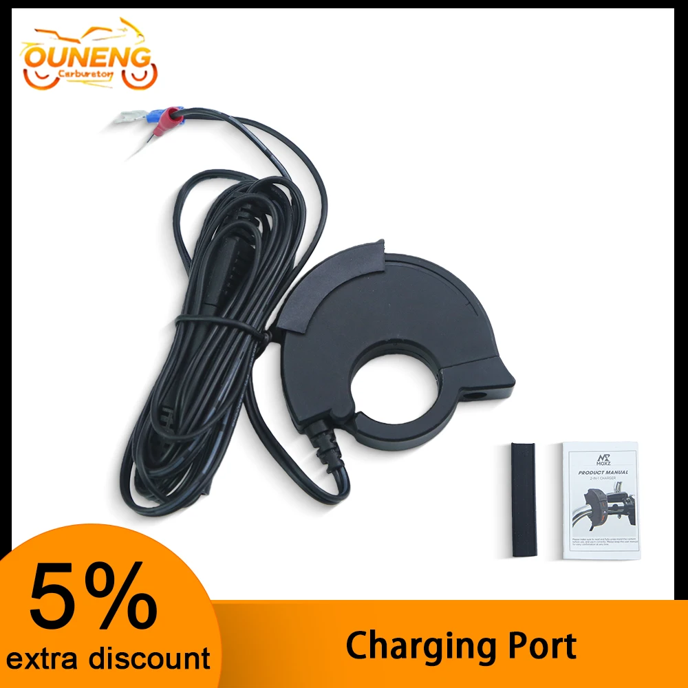 

Waterproof Motorcycle USB Fast Charger 12V Type C Cell Phone Port Power Outlet Handlebar Mount Plug For Bike