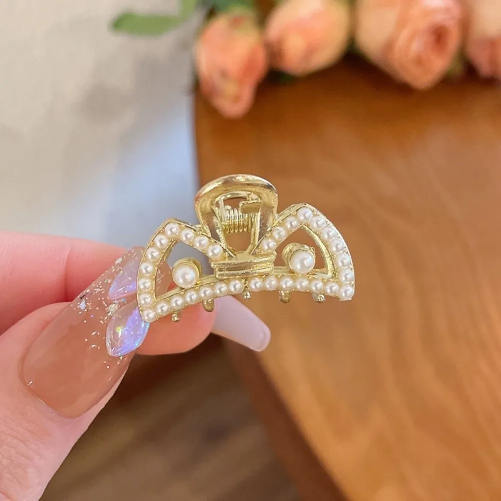 

Gifts Alloy Pearl Hair Clip Rhinestone Retro Mini Hair Hairpins Pearl Small Crab Claw Clip