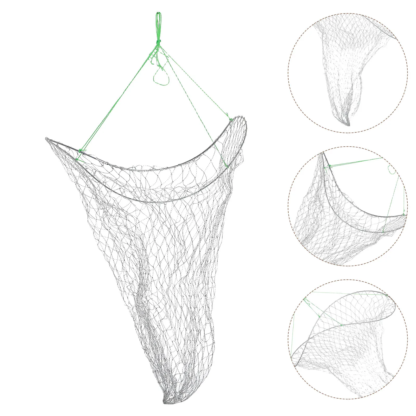 

1 Set Bridge Pier Fishing Multi-Functional Foldable Fish Trap Shrimp Crawfish Net High Strength Mesh Replacement Carp Fishing