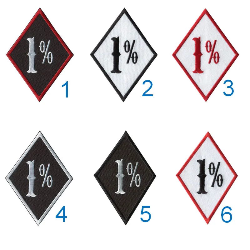 Jeden procent 1% 70.5MM kwadratowy MC RC szeroki haftowane naszywki Rockers dla motocykli kluby rowerzystów żelazko na szyć na podłożu kurtki