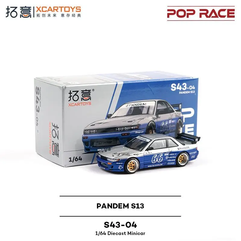 

POP RACE 1:64 S43-03 Nissan Pandem S13 Alloy Die Casting Car Model Collectible Gift