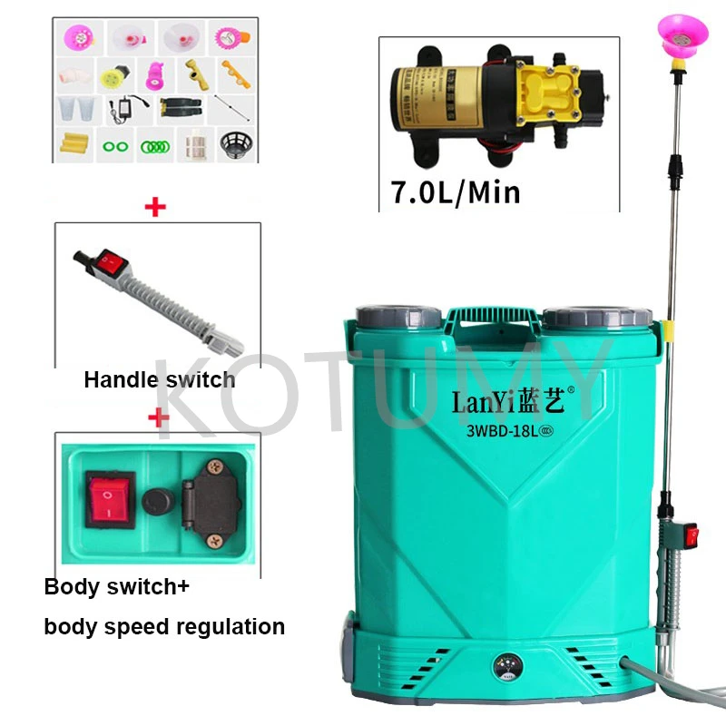 Imagem -02 - Pulverizador Elétrico Inteligente de Irrigação Traseira Bateria de Lítio Recarregável 16 l 18 l 20l