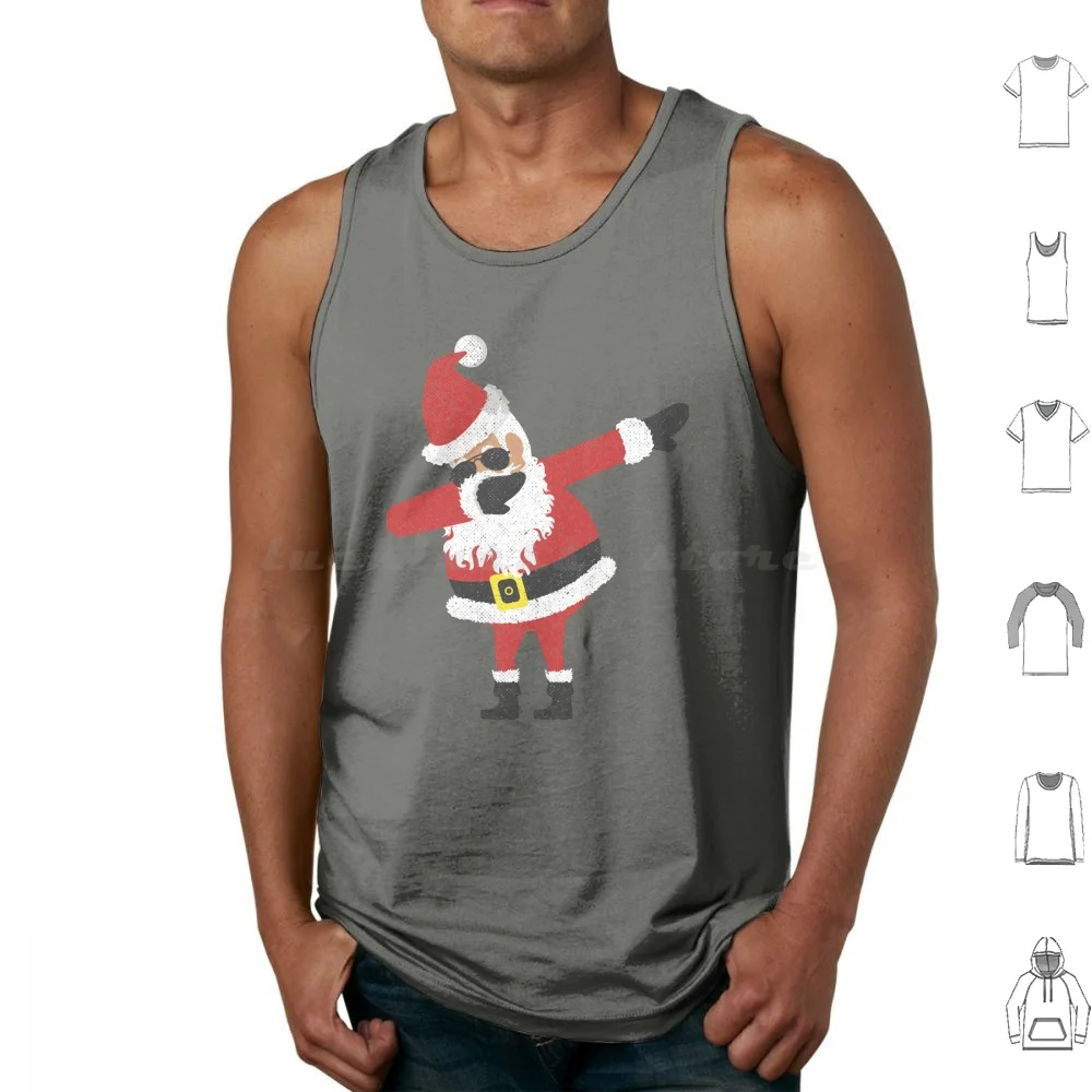 

Майки с Санта-Клаусом, жилет без рукавов, забавный Dabbing Santa Dabbin, Санта-Клаус, Рождество, праздник, дети, взрослые, Рождество