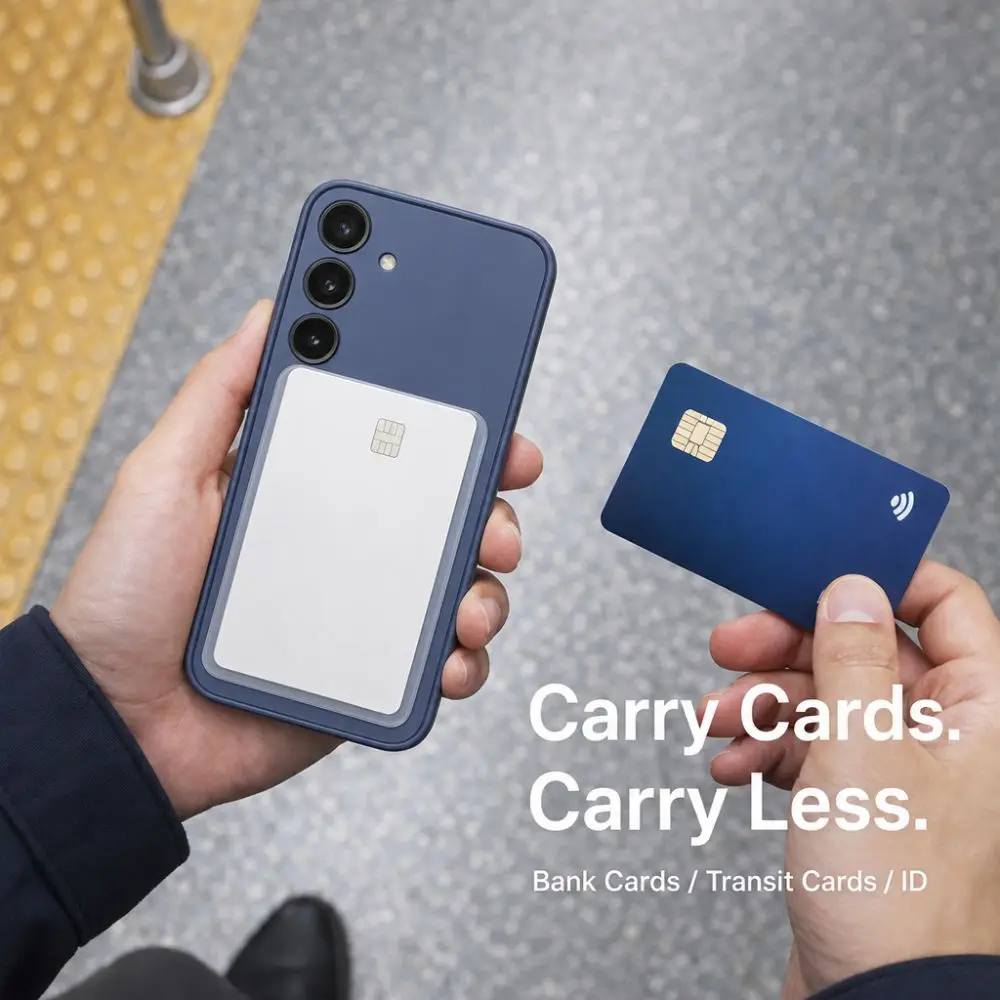 Transparent For MagSafe Card Sleeve 2 Card Slots Ultra-thin Magnetic Stand Card Holder Shockproof for iPhone, Samsung