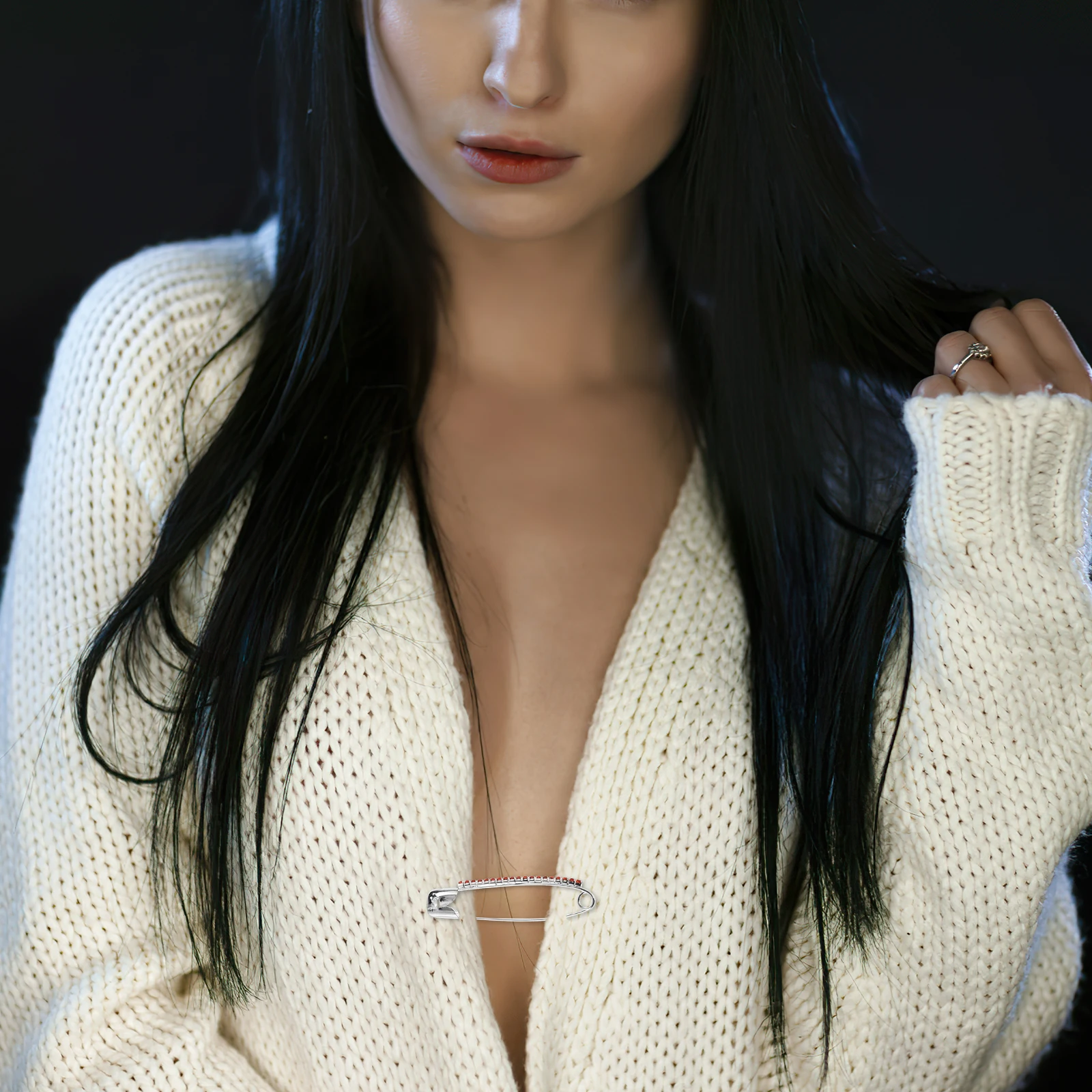 

11pcs Waist Brooch Pin Tightener Clip For Women Multi-Function Clothing Decoration Rhinestone Safety Pins Shawl Sweater