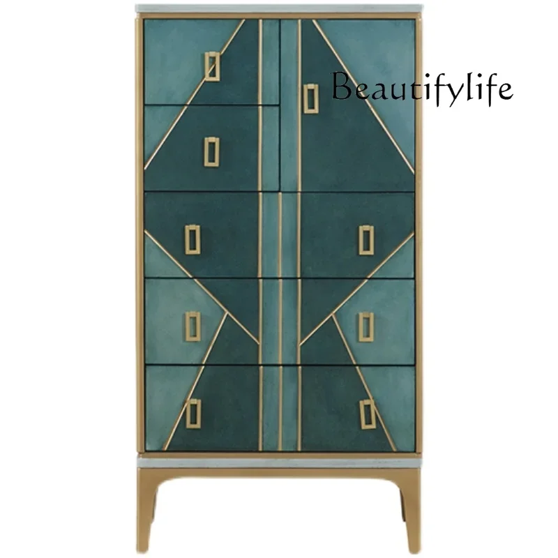 

American five-bucket side cabinet creative household simple wall decorative cabinet