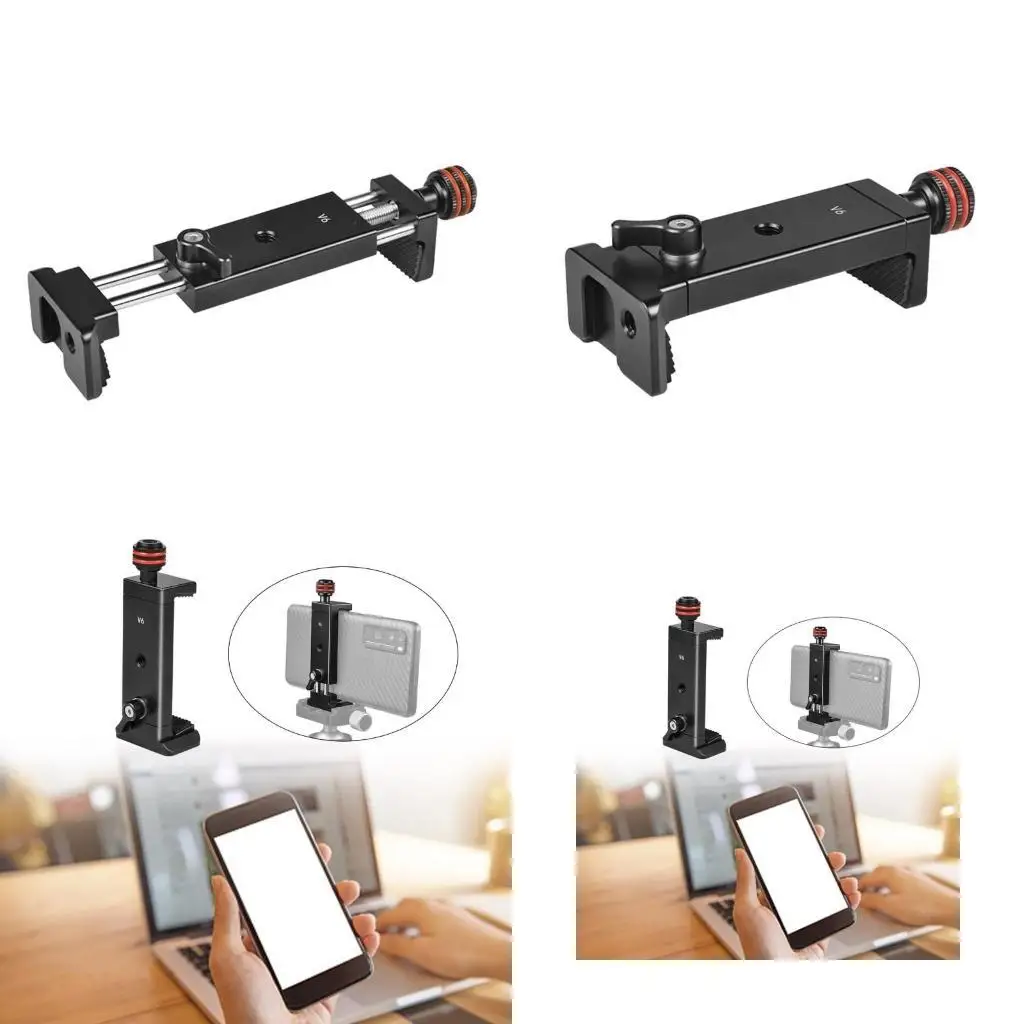 

31BA Heavy Duty Aluminum Phone Mount с ручной настройкой ширины и зажимом смартфона холодного обуви с Connetcor холодной обуви