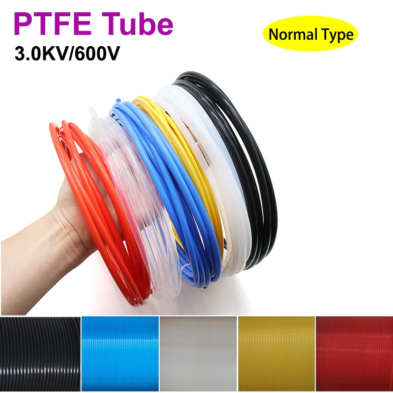 1M FEP PTFE Tube ID 0.5 1 2 2.5 3 4 5 6 7 8 10 12 14 16 18 20 mm F46 Insulated Hose Rigid Pipe 600V 3D Printer Accessories