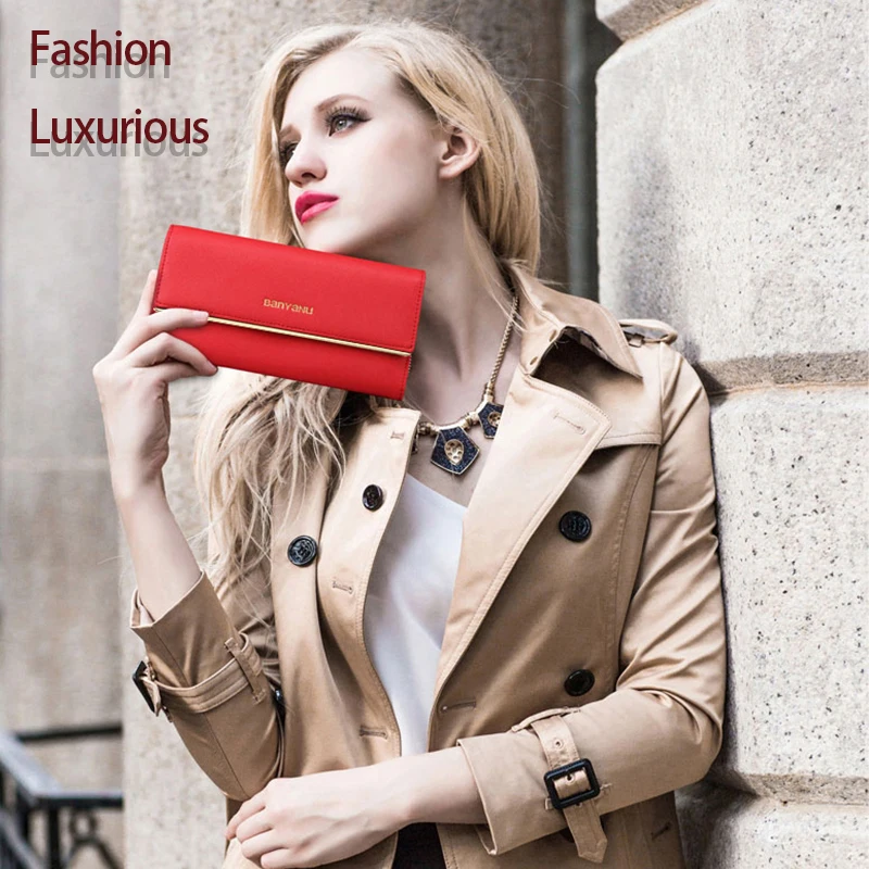 New Large-Capacity Genuine Leather Wallet For Women Long Multi-Functional Card Holder Fashionable Clutch Luxury Design