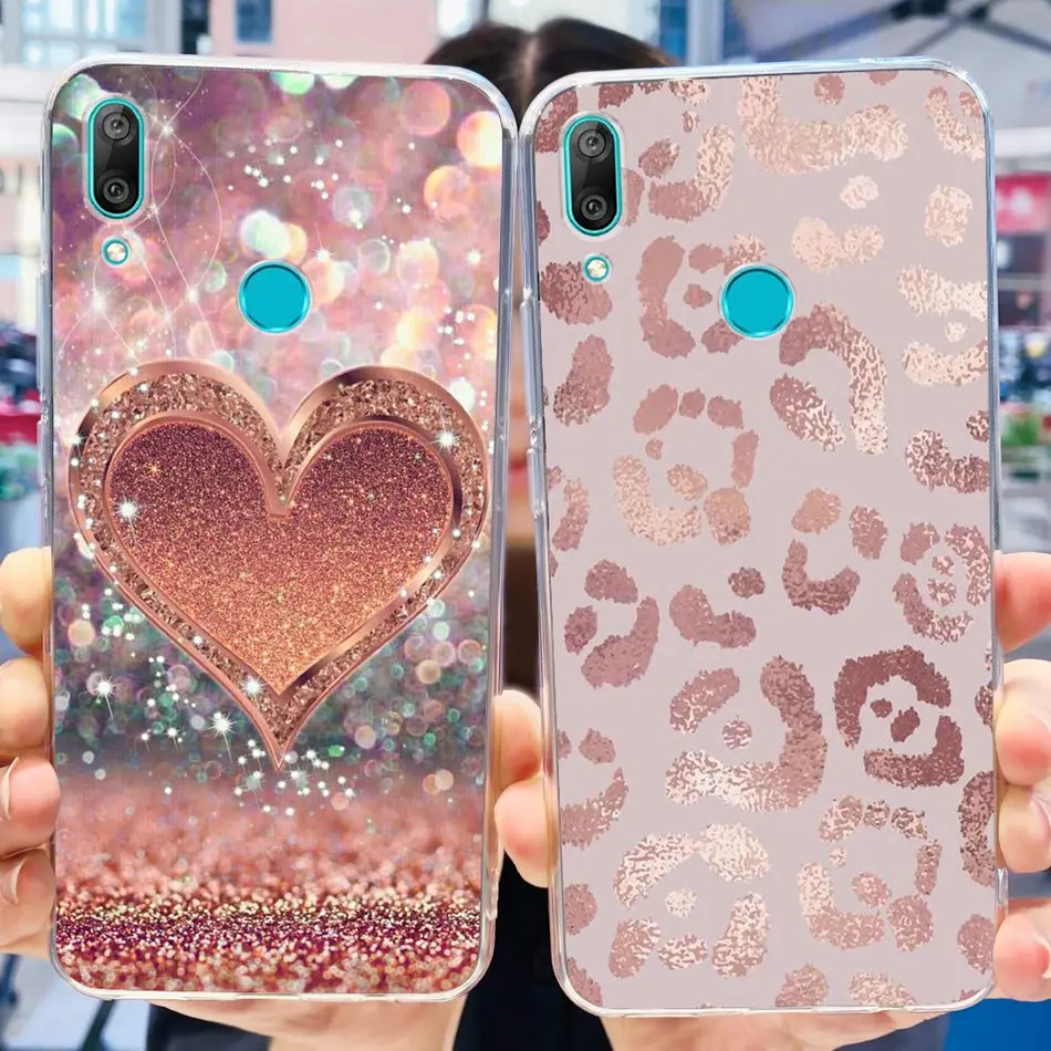 For Huawei Y7 (2019) Case Y7 Prime Y7Pro 2019 DUB-LX1 LX2 LX3 Elegant Printing Soft Silicone TPU Clear Cover For Huawei Y7 2019