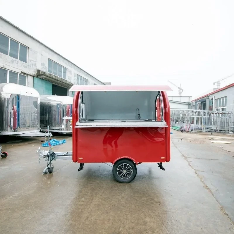 Food Trailer Cart Hot Dog Food Cart Mini Food Trailer Coffee Cart