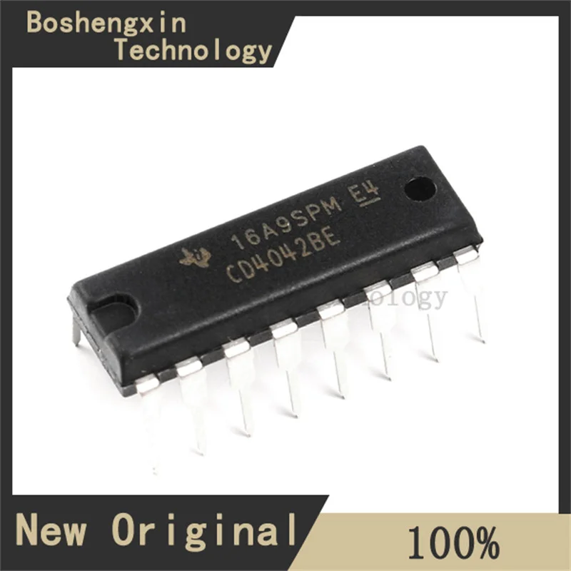 1Pcs CD4042BE CMOS Four-way Clock Control 