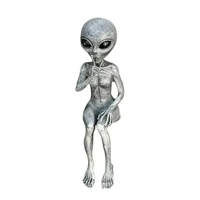 مضحك الراتنج الغريبة تمثال في الهواء الطلق حديقة الديكور UFO قزم النحت سطح المكتب ديكور المنزل لجميع القديسين عيد الميلاد الحلي
