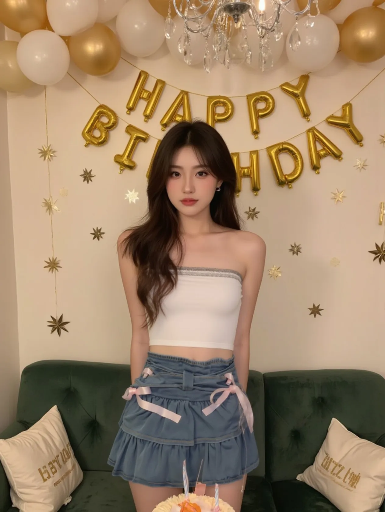 

Cute Denim Mini Skirt Women Lace-up High Waist A-line Summer Sweet Korean Fashion Girls Y2K Daily Streetwear Chic All-match