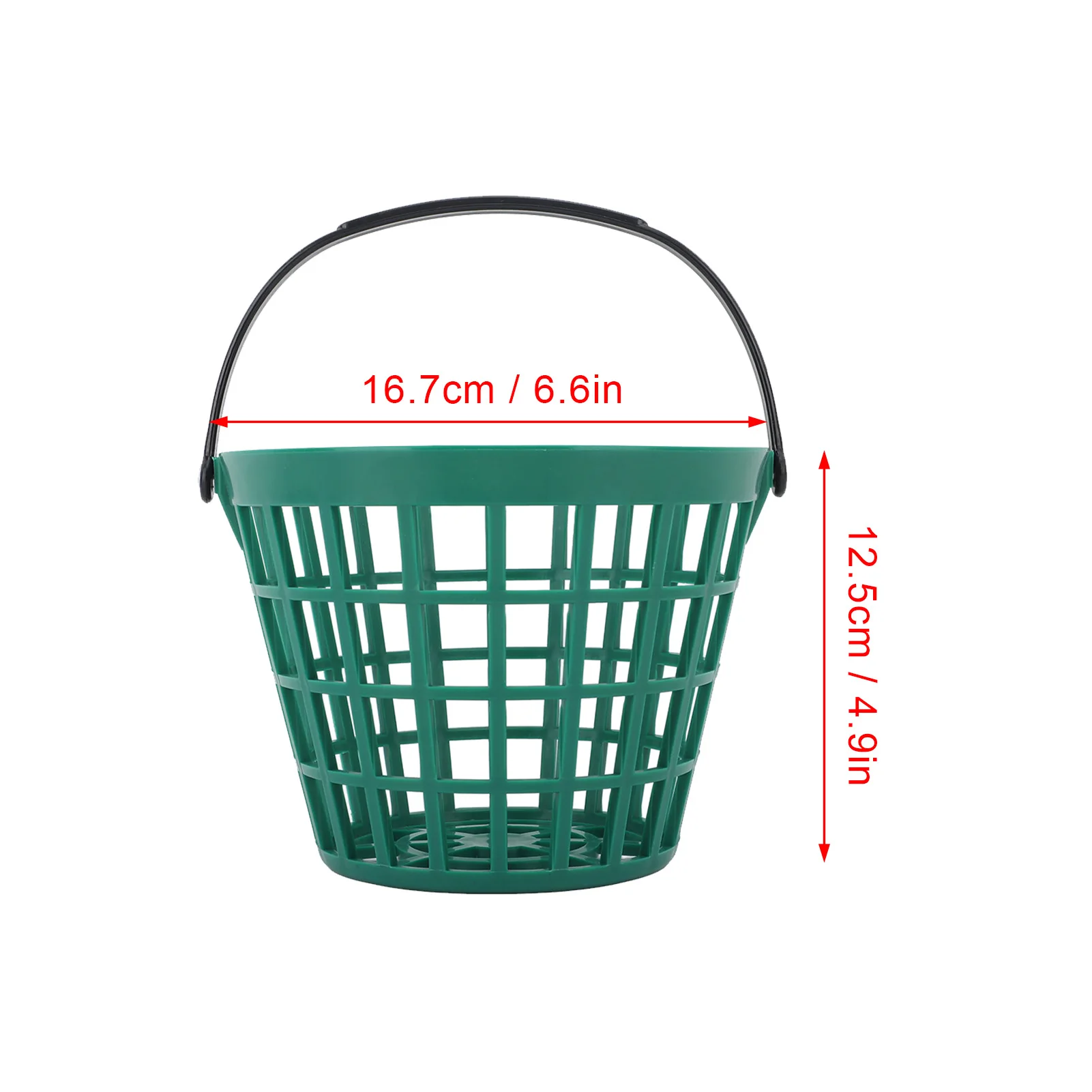 Golfbal Mand Golfbal Container Met Handvat Nylon Plastic Golfbal Emmer Groen