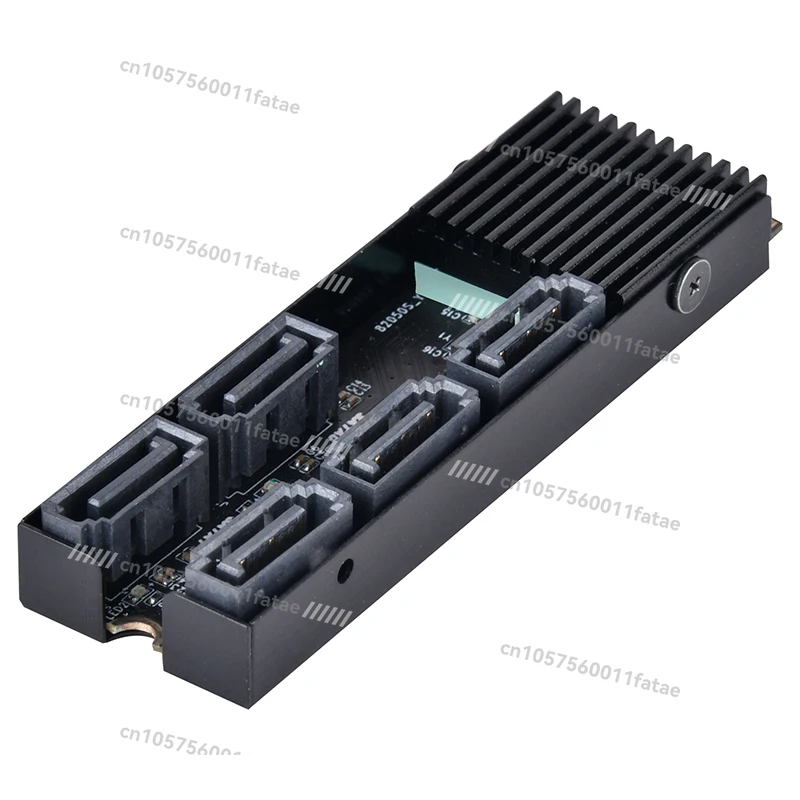 ECS07 M.2 To SATA Aluminum Bottom Cooling Expansion Card (5 Ports/NVMe/6G)