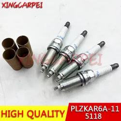 4pcs PLZKAR6A-11 5118 Laeser Platinum Spark Plugs For Nissan Qashqai NV200 March X-Trail Micra Tiida PLZKAR6A11 5118 22401-CK81B