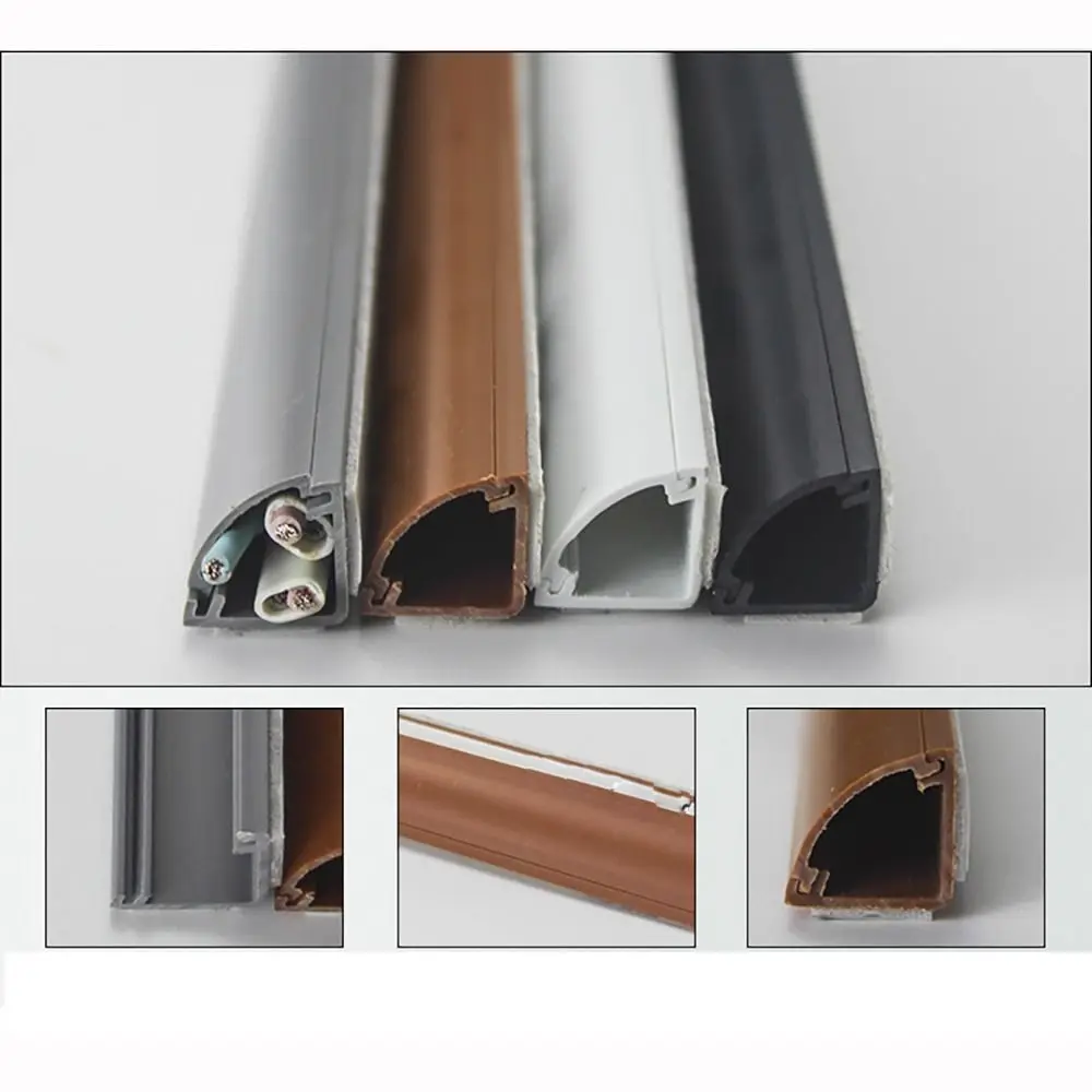 Anti-extrusion Floor Cord Cover Self-Adhesive Triangle Extension Wiring Duct Protector Durable Electric Wire Slot Home Outdoor