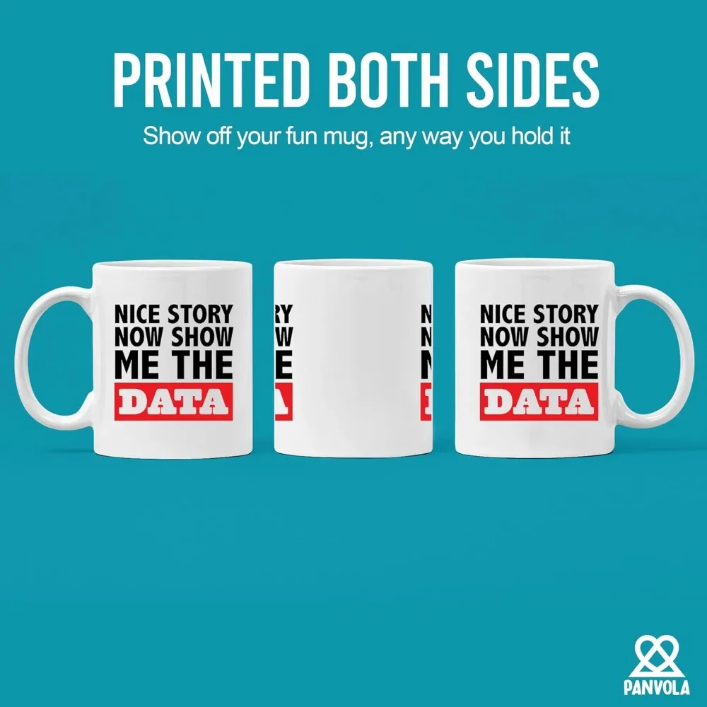 قصة لطيفة الآن أرني البيانات مضحك محلل البيانات الهدايا عالم البيانات رئيس زميل العمل مكتب الموظف من كوب سيراميك الموظف