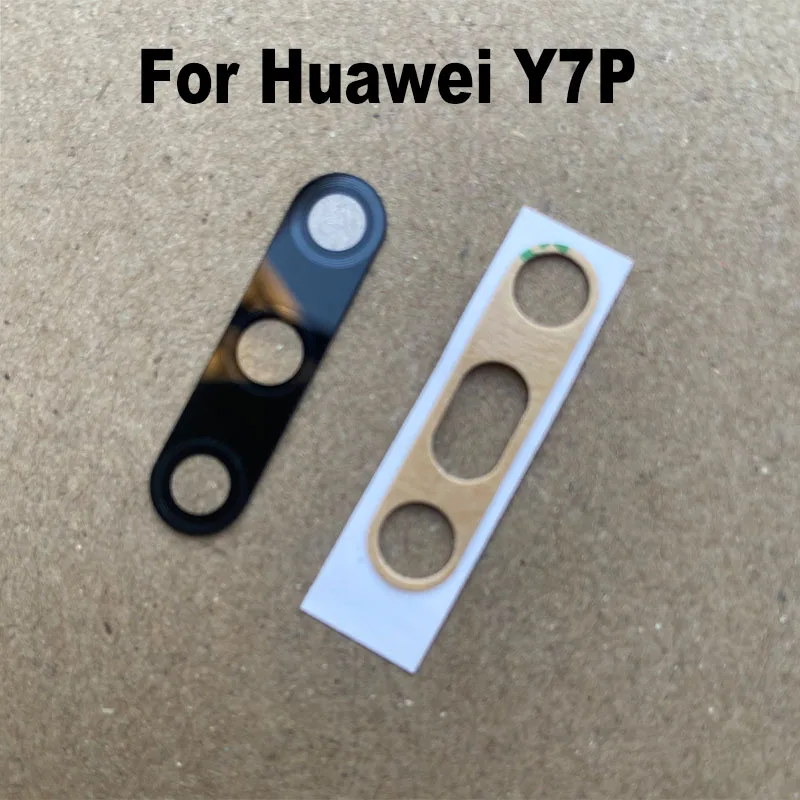 1PCS New For Huawei Y7P Back Camera Glass Rear Lens Len With Adhesive Sticker Replacement For Huawei P40 Lite E