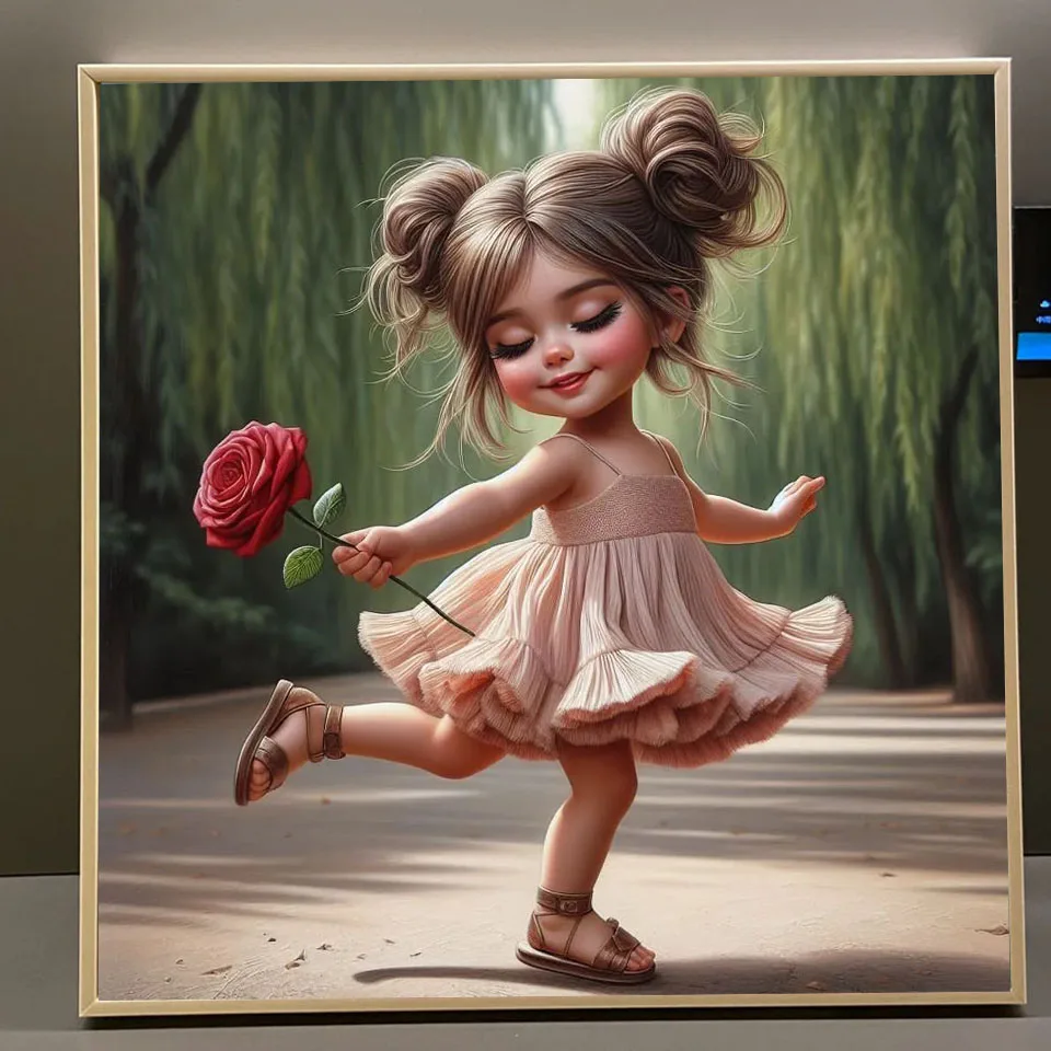 5D DIY Diamond Painting Cartoon Girl Diamond Mosaic embroidery Full Square Round Rhinestones Cross Stitch kit Home wall Decor