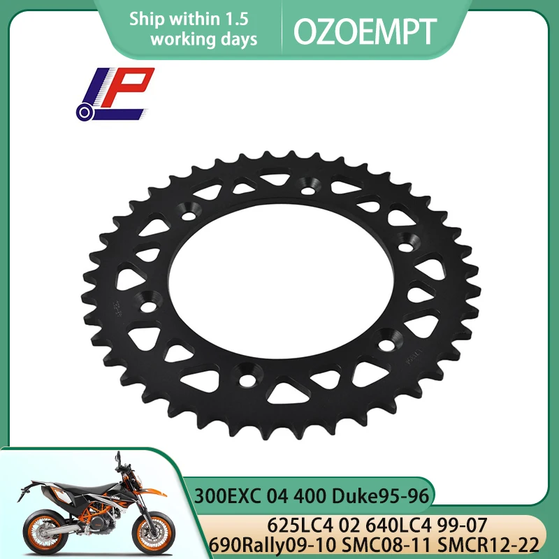 

OZOEMPT 520-42T Motorcycle Rear Sprocket Apply to 300EXC 04 400Duke95-96 625LC4 02 640LC4 99-07 690Rally09-10 SMC08-11 SMCR12-22