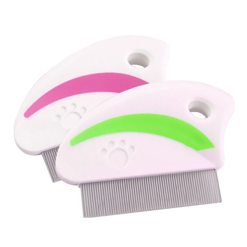 

4Pcs Pet Removal Comb with Metal Teeth Ergonomic Handle Close Teeth Spacing Effective Flea Dust Dirt Remover Small Portable Tool