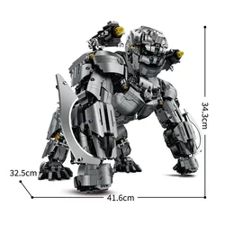 Ideeënserie Gigantische Gorilla Bouwsteen Creatieve Expert Transformatie Robot Model Bakstenen Speelgoed Voor Kinderen Verjaardagscadeau Moc