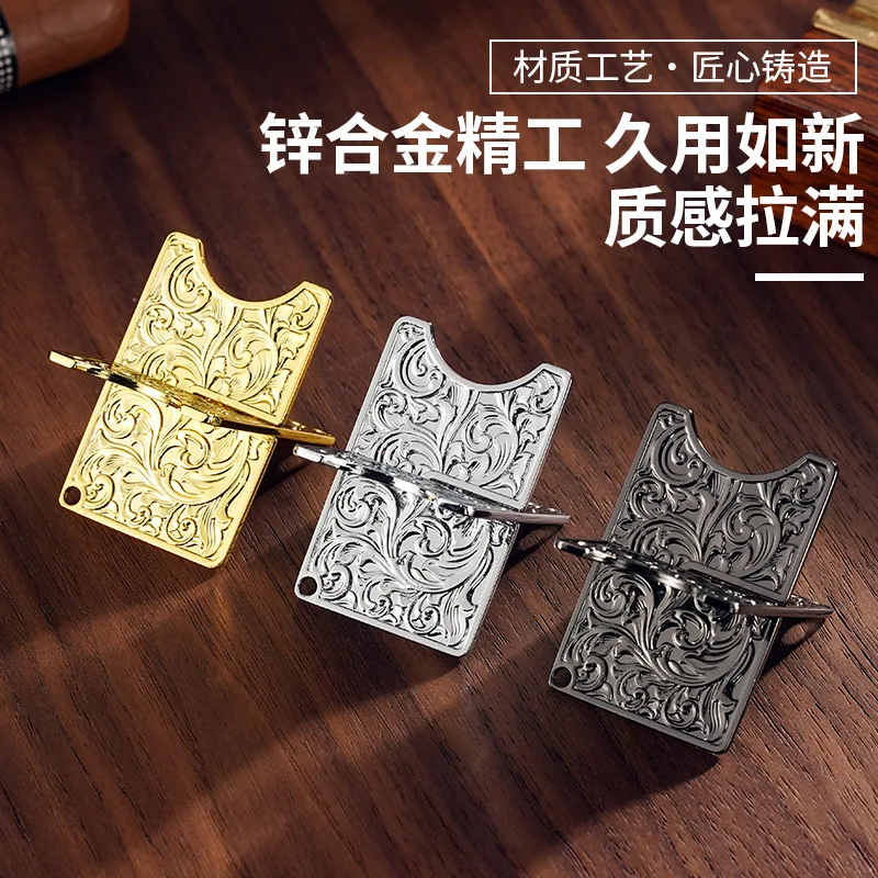 Slender Cigar Holder with 3D Relief, Portable Assembled Cigar Ornament Display Stand Home Decor Crafts