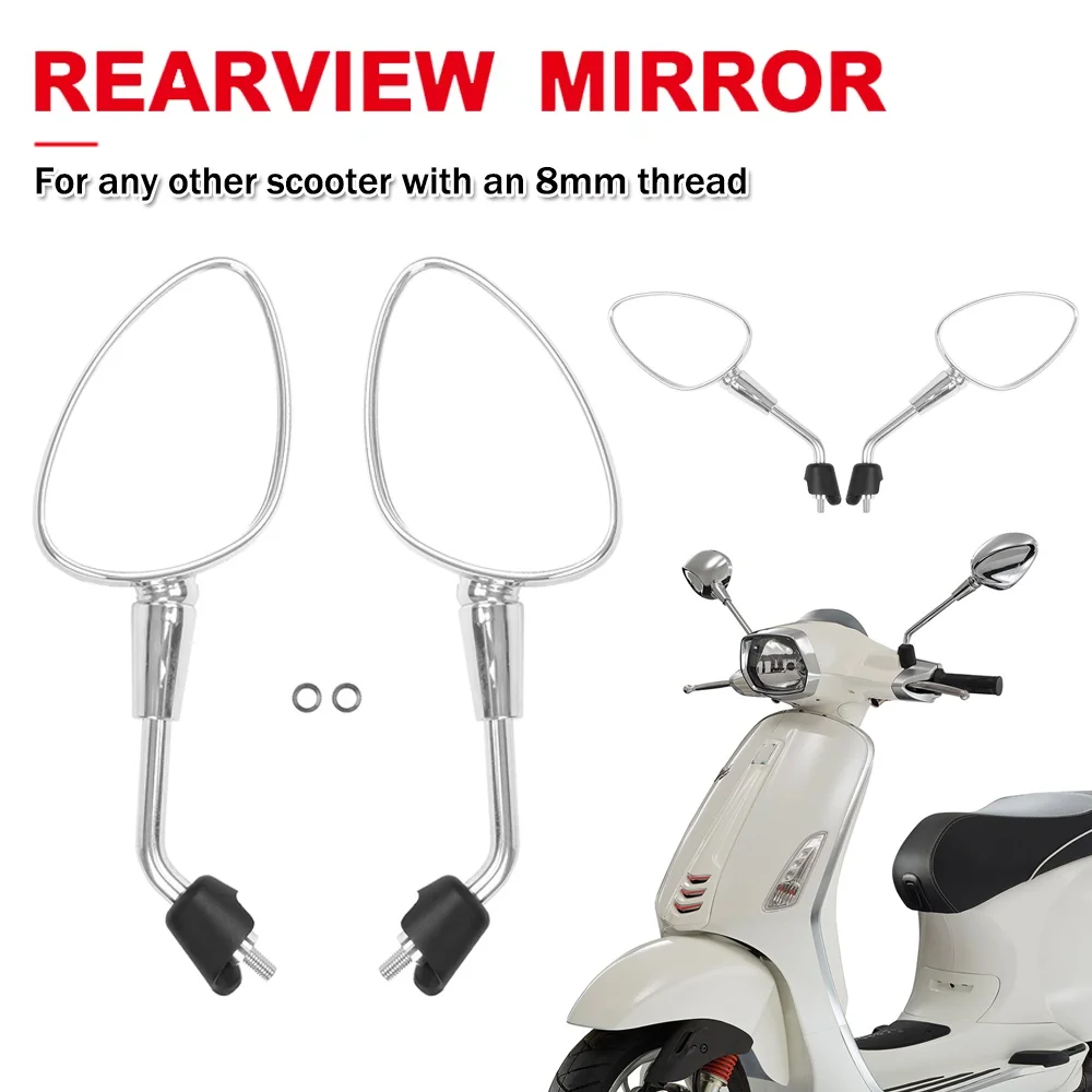 Motorcycle Rearview Mirrors Side Mirror Accessories For Vespa Sprint 125 150 50  2T 4T Sprint Primavera150 GTS300ie GTV300ie