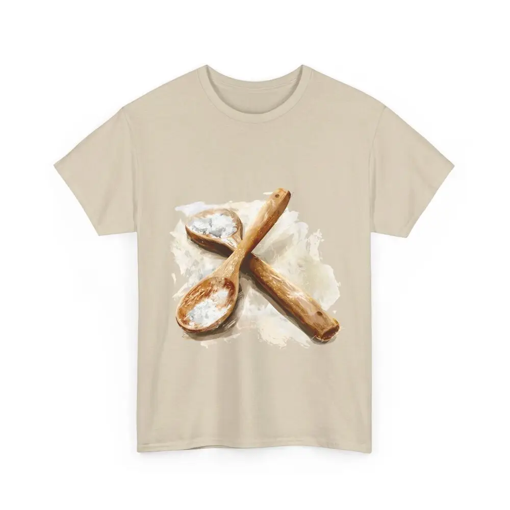 Wooden Spoon for Cook Cotton Tees High Quality 100%Cotton Short Sleeve