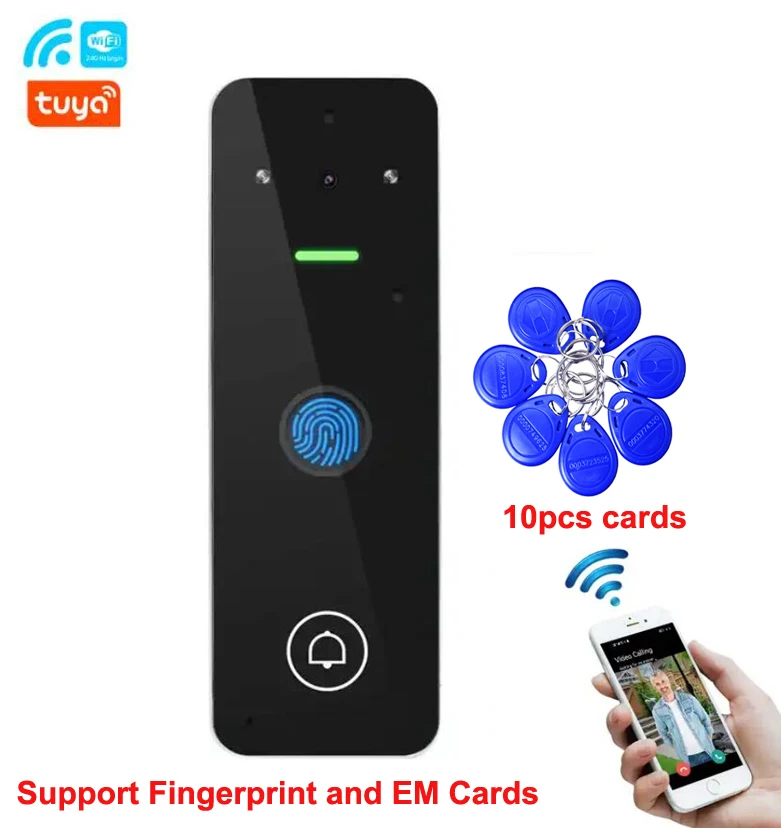 WIFI Waterproof Metal Keypad Access Controller with Password 125KHz EM Card Video Intercom Access Support Smart Phone