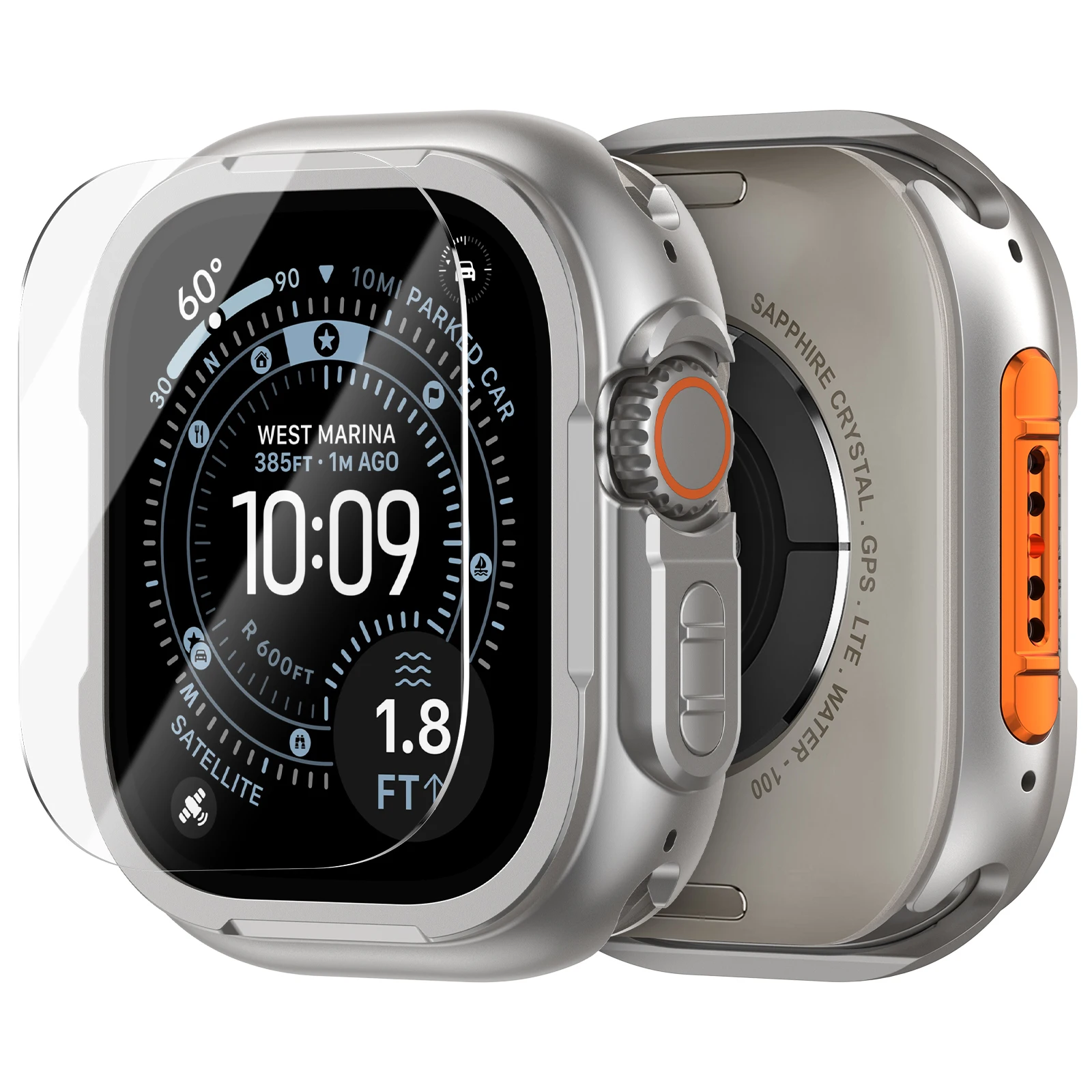 Luxuriöses Edelstahlgehäuse für Apple Watch Ultra 3 2 1 49 mm, Metallabdeckung für iWatch Serie 11 10 46 mm, 9 8 7 6 5 SE 4 45 mm 44 mm