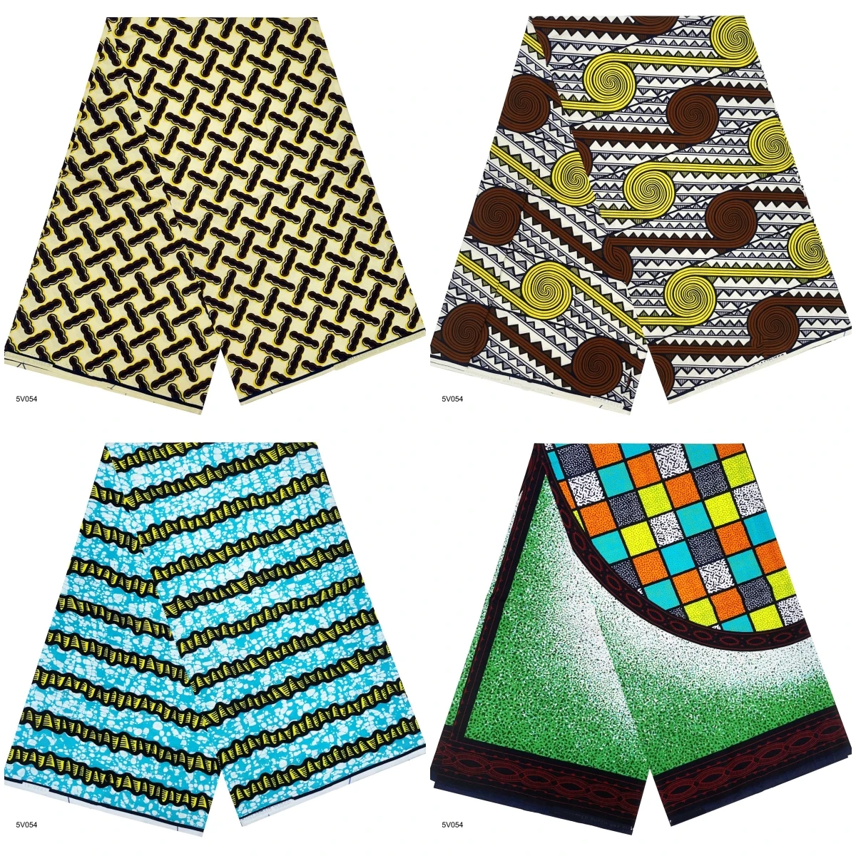 

100% хлопок, восковая ткань с африканским принтом, 6 ярдов, нигерийская Pagne, Анкара, традиционный материал на бедрах для праздничного платья TN5-1218-1