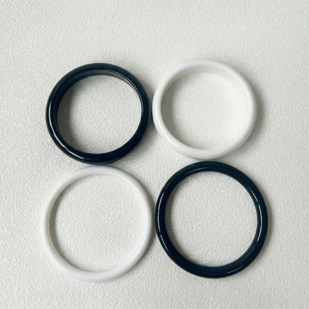 4Pcs/Set Vintage Wristband Acrylic Bracelets Set Hand Ring Translucent Resin Bangle Stackable Korean Geometric Bracelets Beach