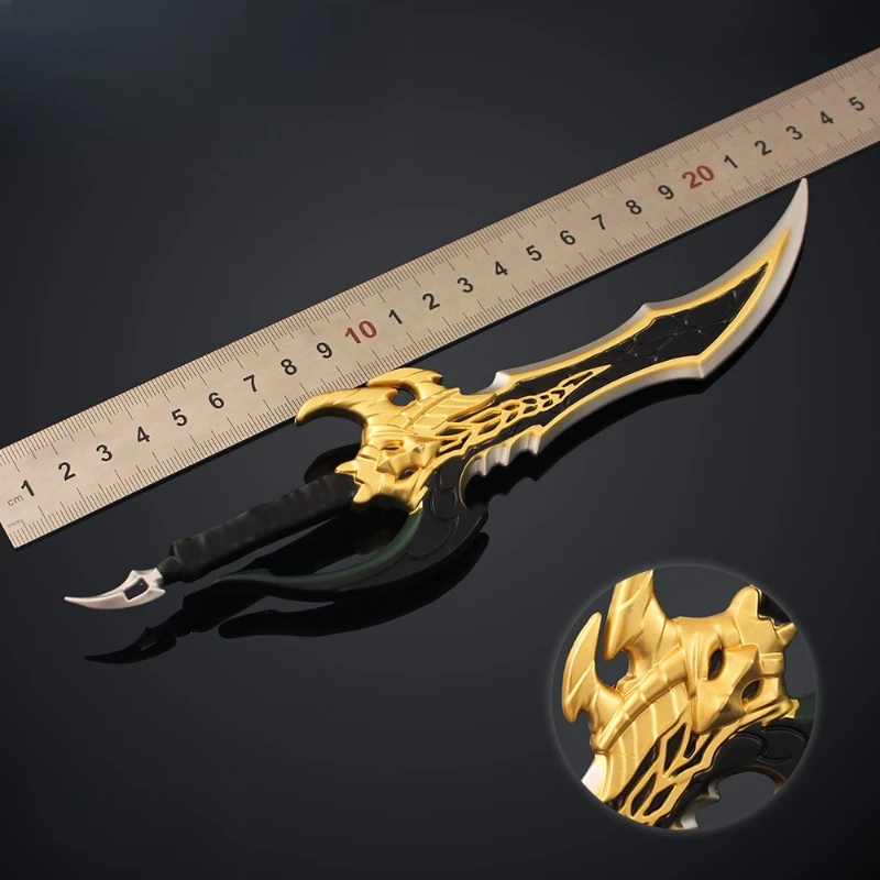 Épée de samouraï à nivellement Solo, armes périphériques de dessin animé, modèle d'épées Katana pour accessoire de Cosplay, artisanat en métal, ornements de bureau, jouet cadeau