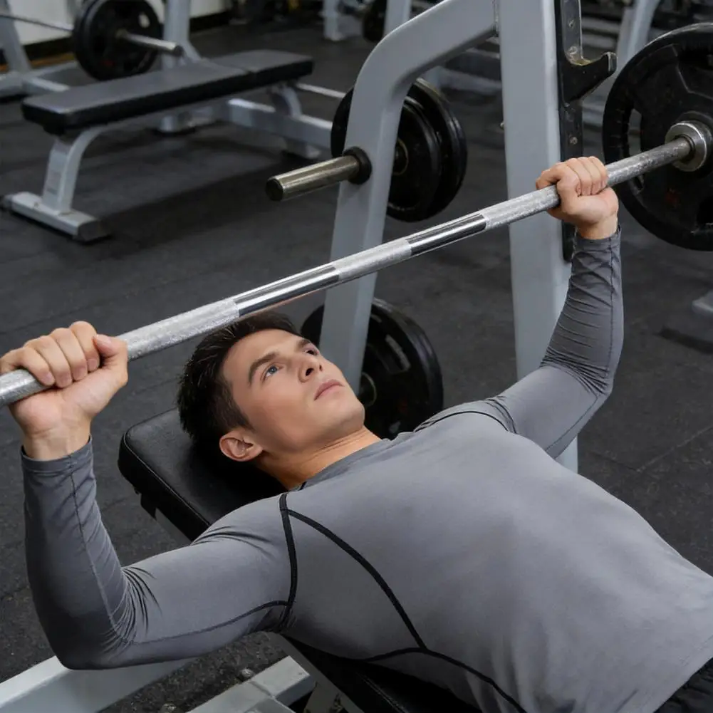 Camisa de compressão dos homens de fitness manga longa correndo homem ginásio sob t camisa futebol roupas esportivas collants esportes camisa atlética