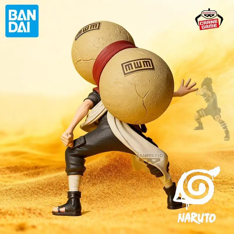 In Stock Bandai Original Naruto Anime Gaara Figures Action Models Cartoon Dolls Desktop Toys Pvc Decor Ornaments Festival Gifts
