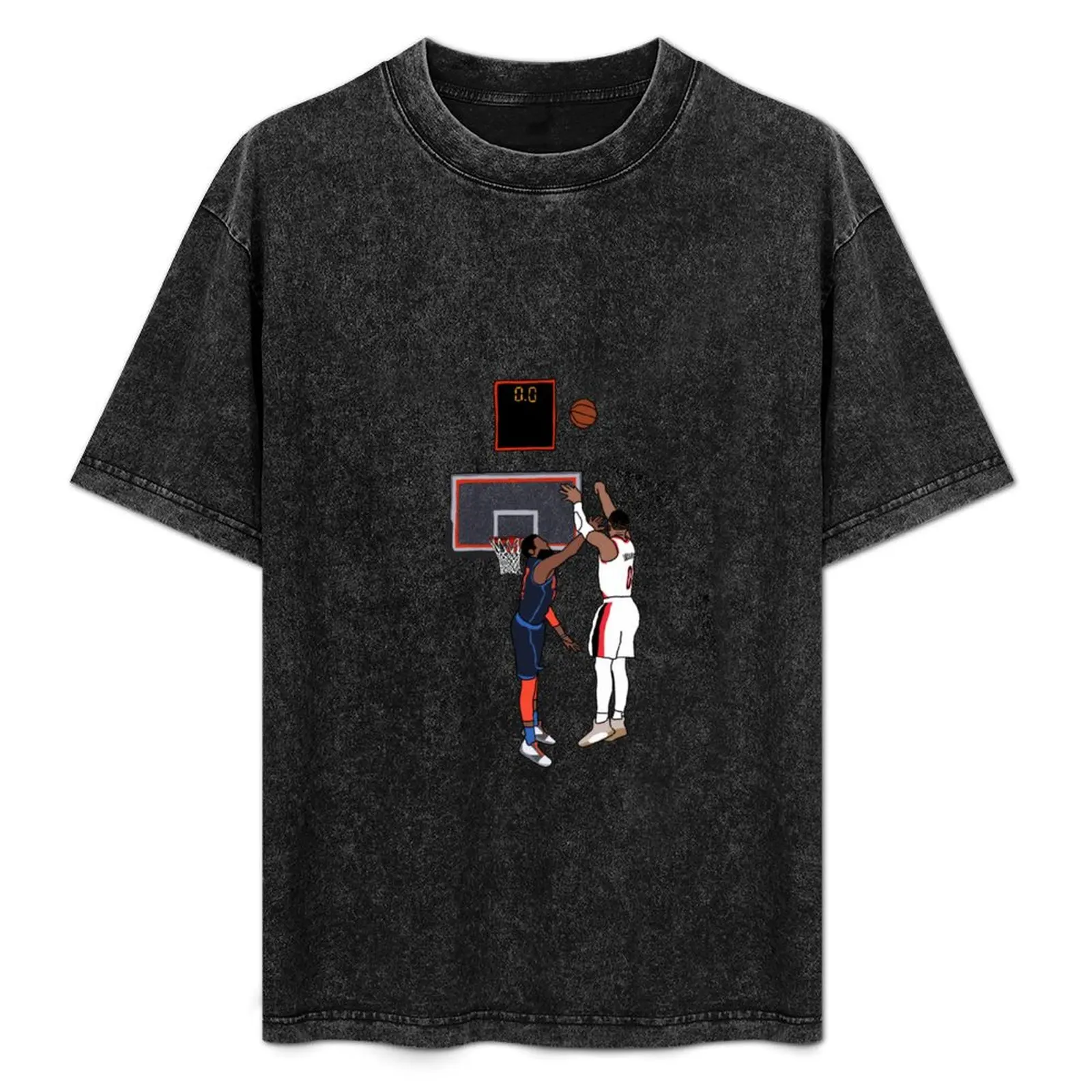 

Damian Lillard Buzzer Beater T-Shirt Short sleeve tee summer top workout shirts for men