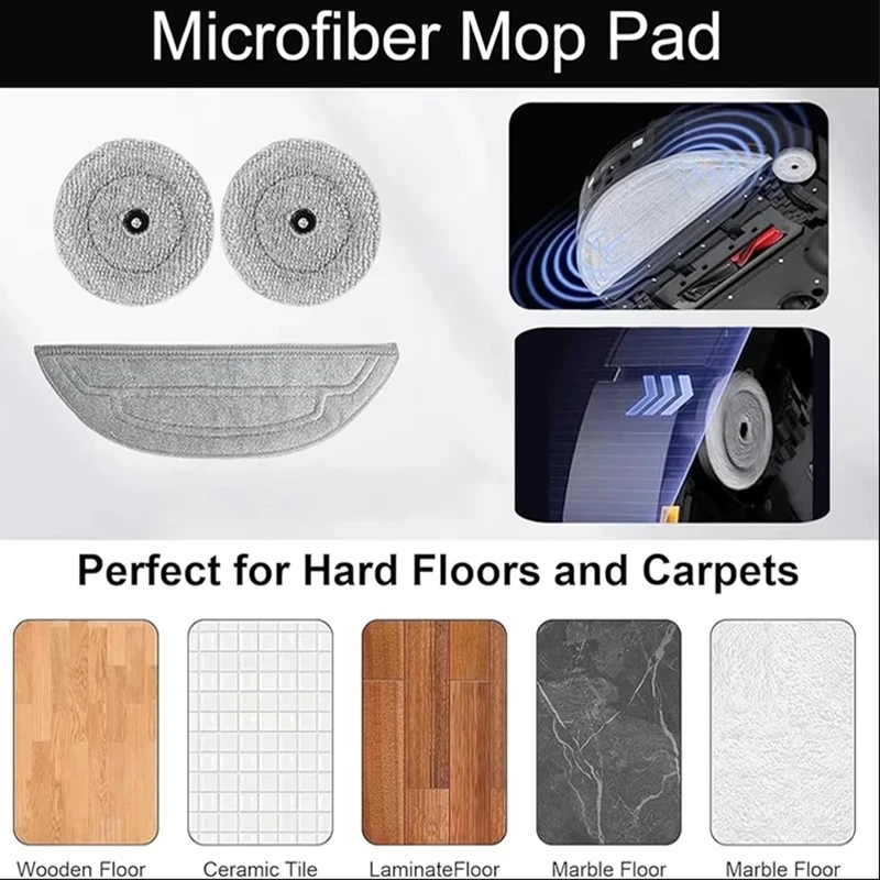 ل Roborock Saros 10/G30/S9 Maxv الترا جهاز آلي لتنظيف الأتربة استبدال فرشاة جانبية رئيسية مرشحات HEPA ممسحة الملابس أكياس الغبار أجزاء