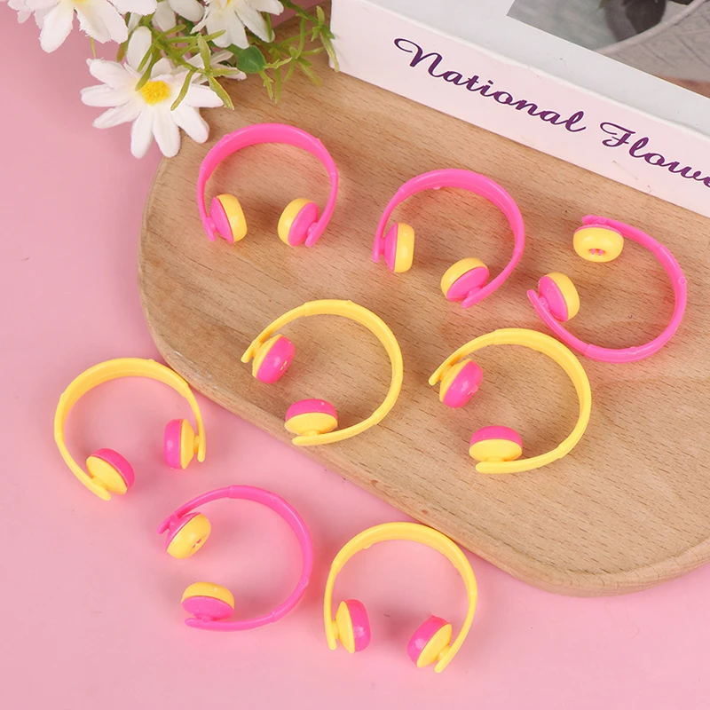 5 قطعة 1/12 سماعة بيت الدمية ديكور ألعاب كلاسيكية للأطفال أطفال هدية دمية المنمنمات سماعة أذن لاسلكية بلاستيكية