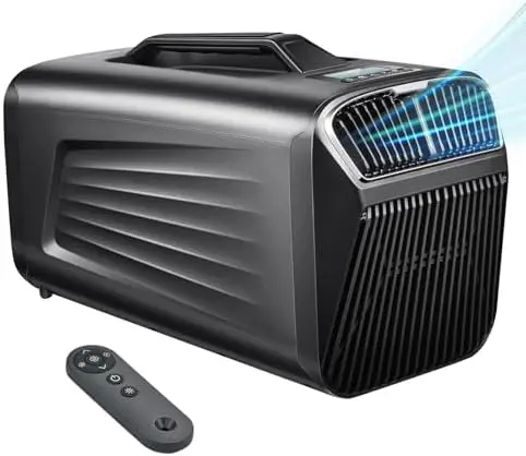 

5200BTU Portable AC for Camping, RV, Van - Quiet 400W Cooling for Indoor & Outdoor Use (Grey)