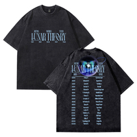 Kpop Artms Lunar Theory World Tour 2025 Washed T-shirt Crewneck Short Sleeve Cotton Tee Men Women Streetwear Tops
