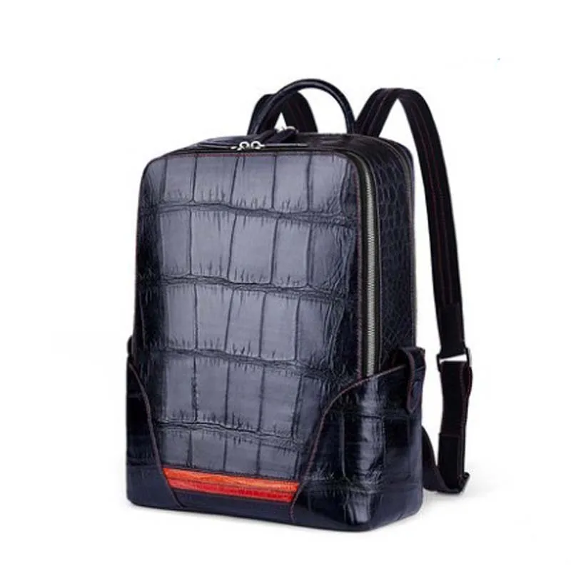 KEXIMA gete new crocodile skin backpack for men large capacity travel backpack handmade for  bay crocodile belly backpack