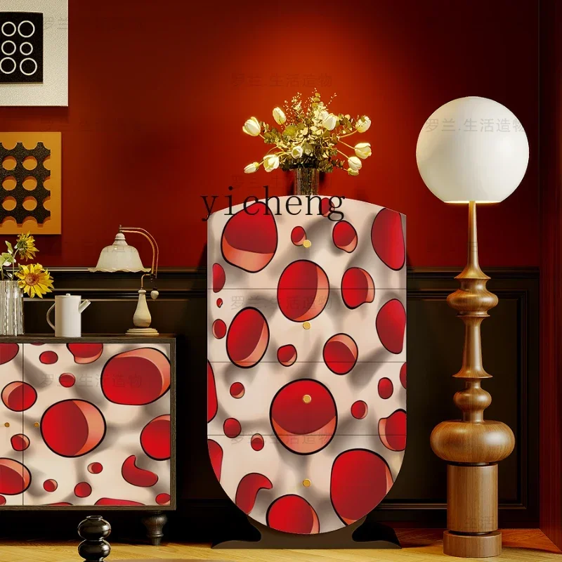 

four-chest cabinet solid wood creative living room sofa dining side decorative cabinet entrance cabinet