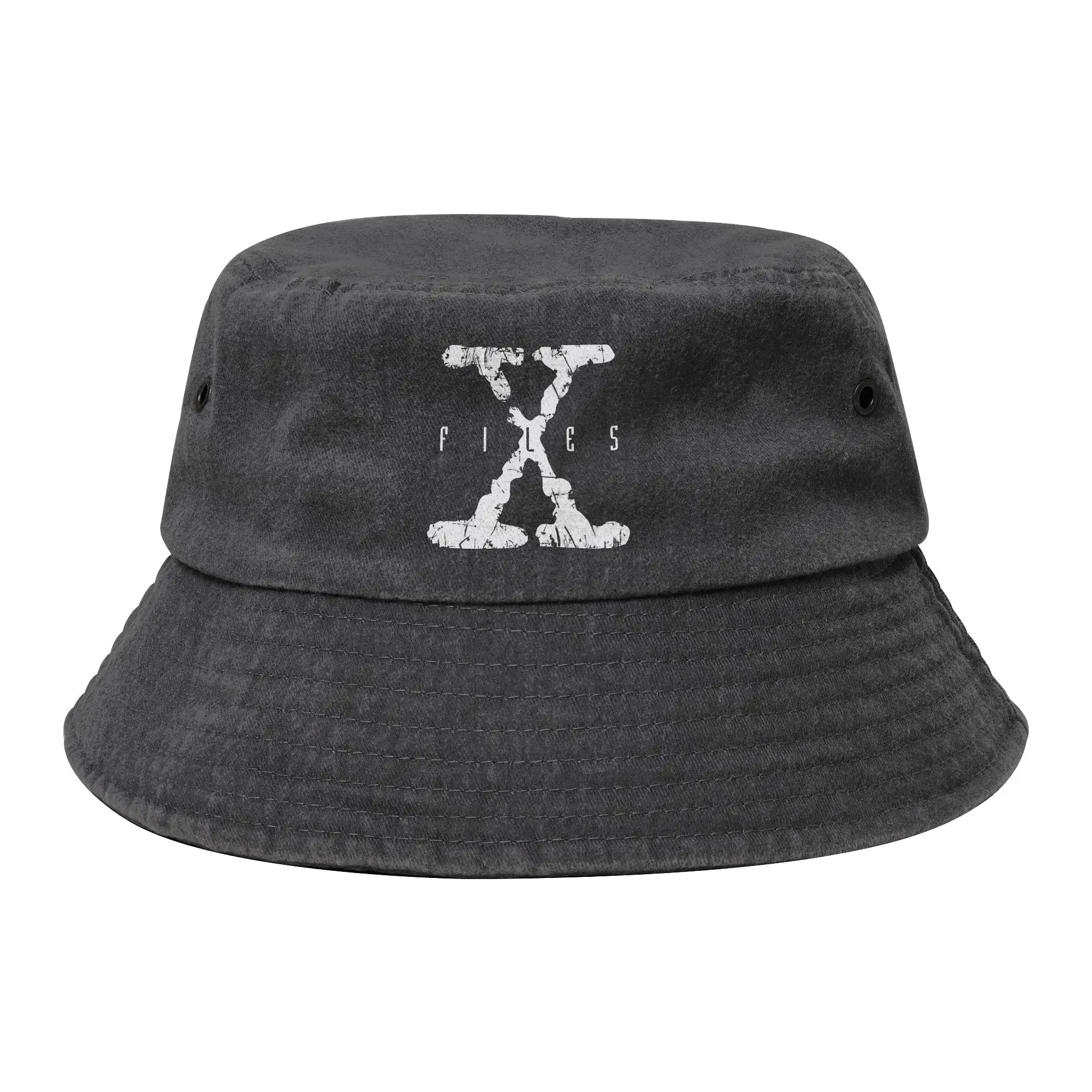 Girl Bucket Hats X-Files Grunge Summer Beach Hatwear Foldable Camping Fishing Cap  Bob Hat Dropshipping